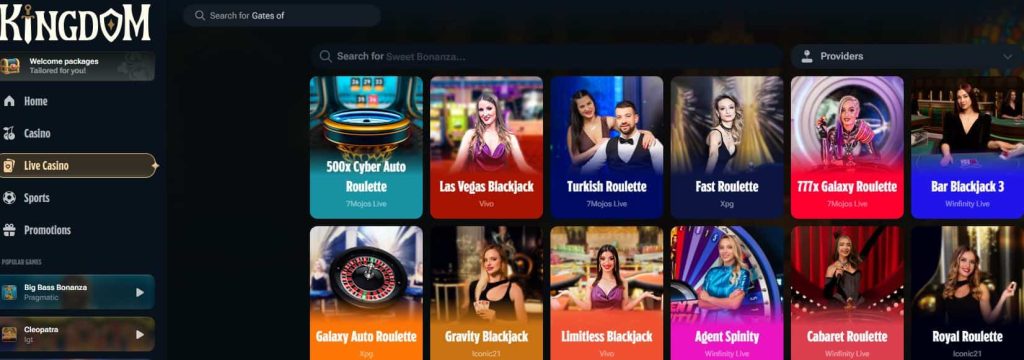 kingdom live casino